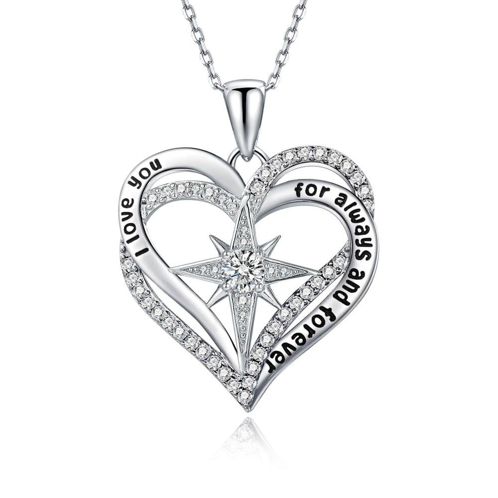 Moissanite Diamond Heart Necklaces