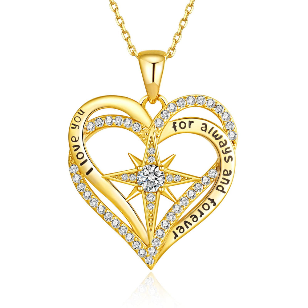 Moissanite Diamond Heart Necklaces